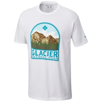 Columbia Cloudy Cotton, Camiseta Blancos Para Hombre | 103945-GME